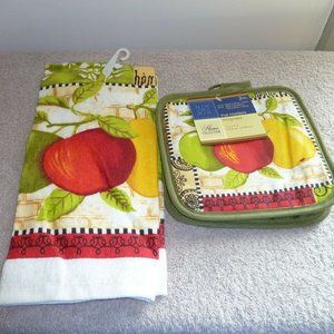 2 Pot Holders, 1 Tea Towel,Polyester,Cotton